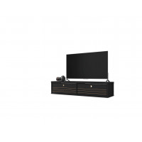 Manhattan Comfort 227BMC8 Liberty 42.28 Mid-Century Modern Floating Entertainment Center with 2 Shelves in Black